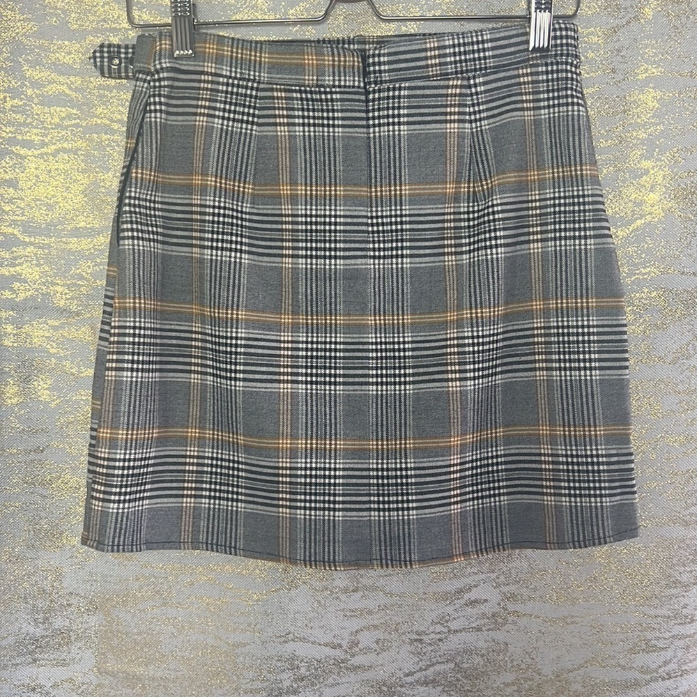 Harlow Lena Check Wrap Front Overlay Min Skirt Size S - Picture 9 of 16